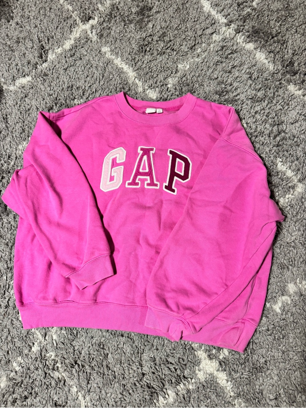 GAP Women's Bright Pink Crewneck Sweatshirt